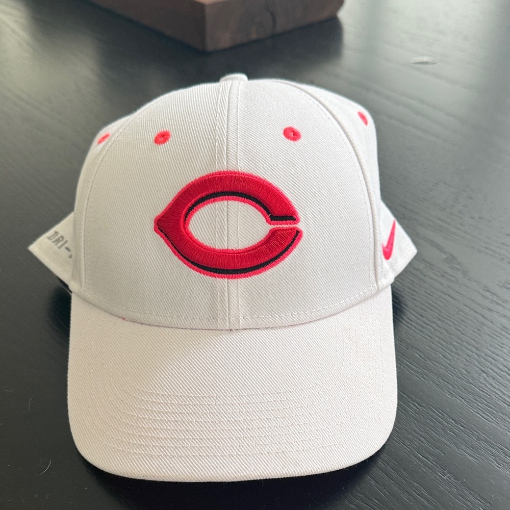 Nike White Cap with Red Logo